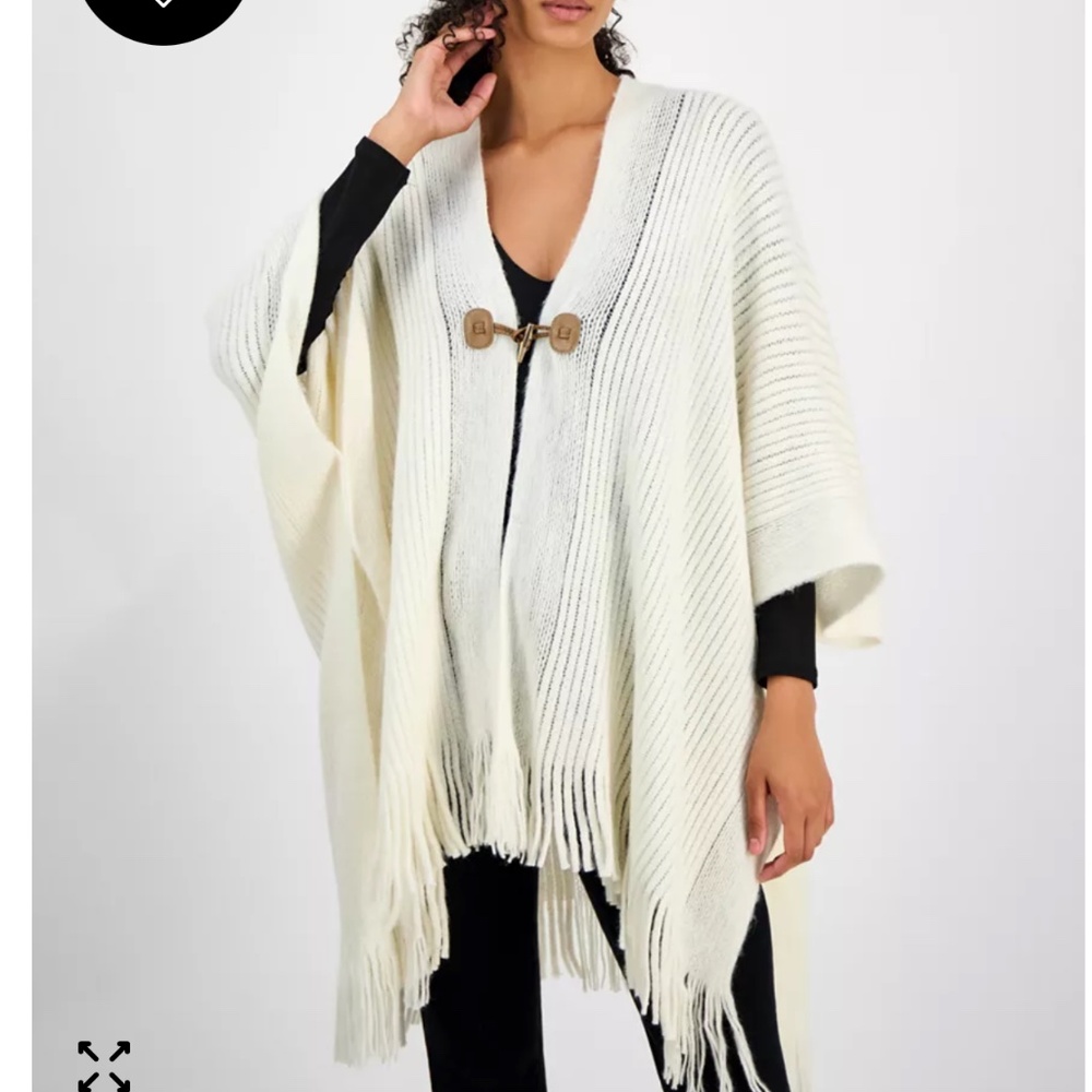 Style & Co Solid Ribbed Toggle Topper Macys - image 1